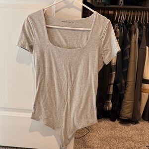 Abercrombie & Fitch Light Gray Bodysuit